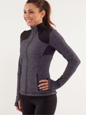 Lululemon Forme Jacket  Run Yoga Herringbone Purple